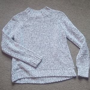 Eddie Bauer Black/White Crew Neck Sweater Ladies M